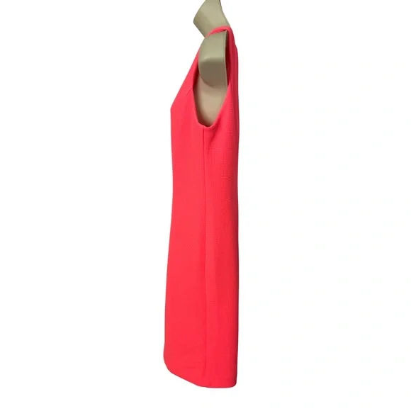 Vince Camuto Neon Pink Dress with Gold Detailing - Picture 5 of 8